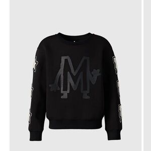 Black Graphic 'M' Crewneck Sweatshirt